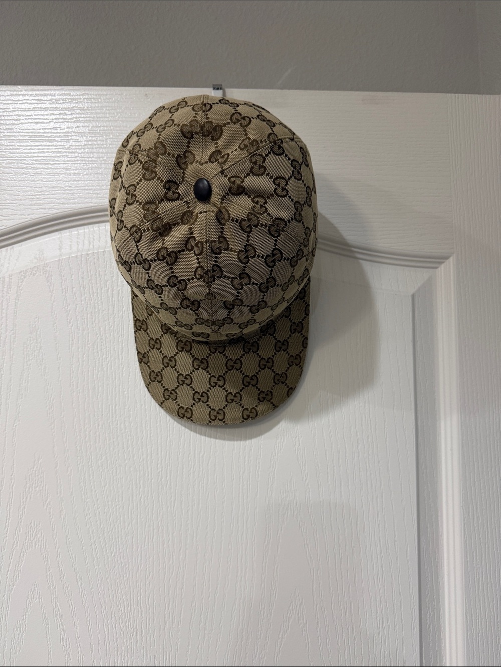 Gucci Beige & Brown GG Canvas Baseball Cap